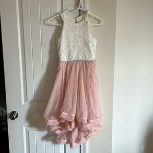 Girls formal dress with rhinestone detail